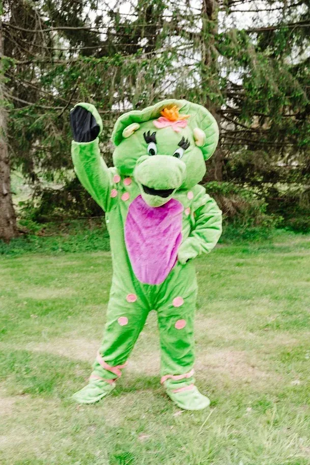 Barney at a kids party