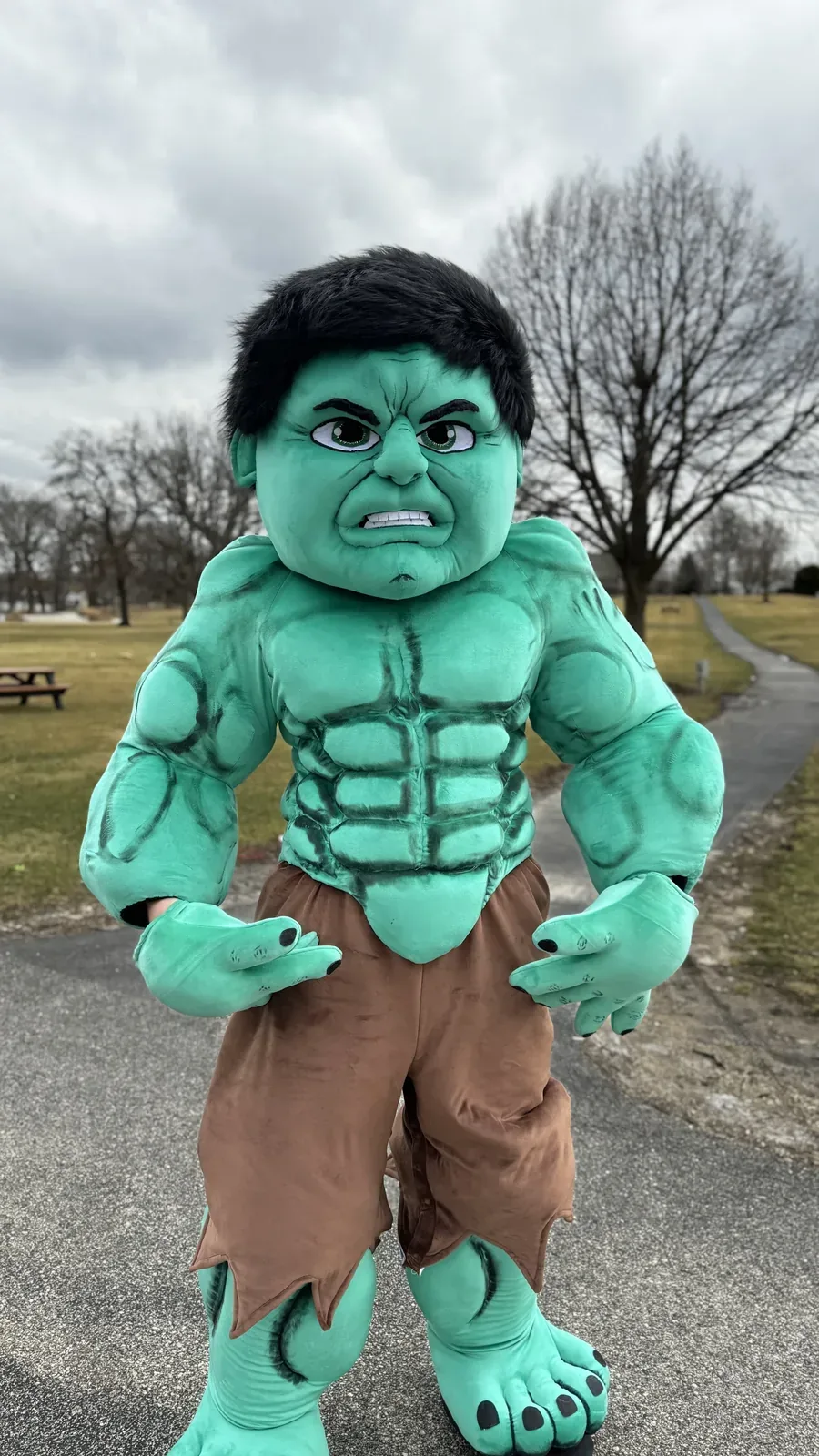 Hulk at a kids party