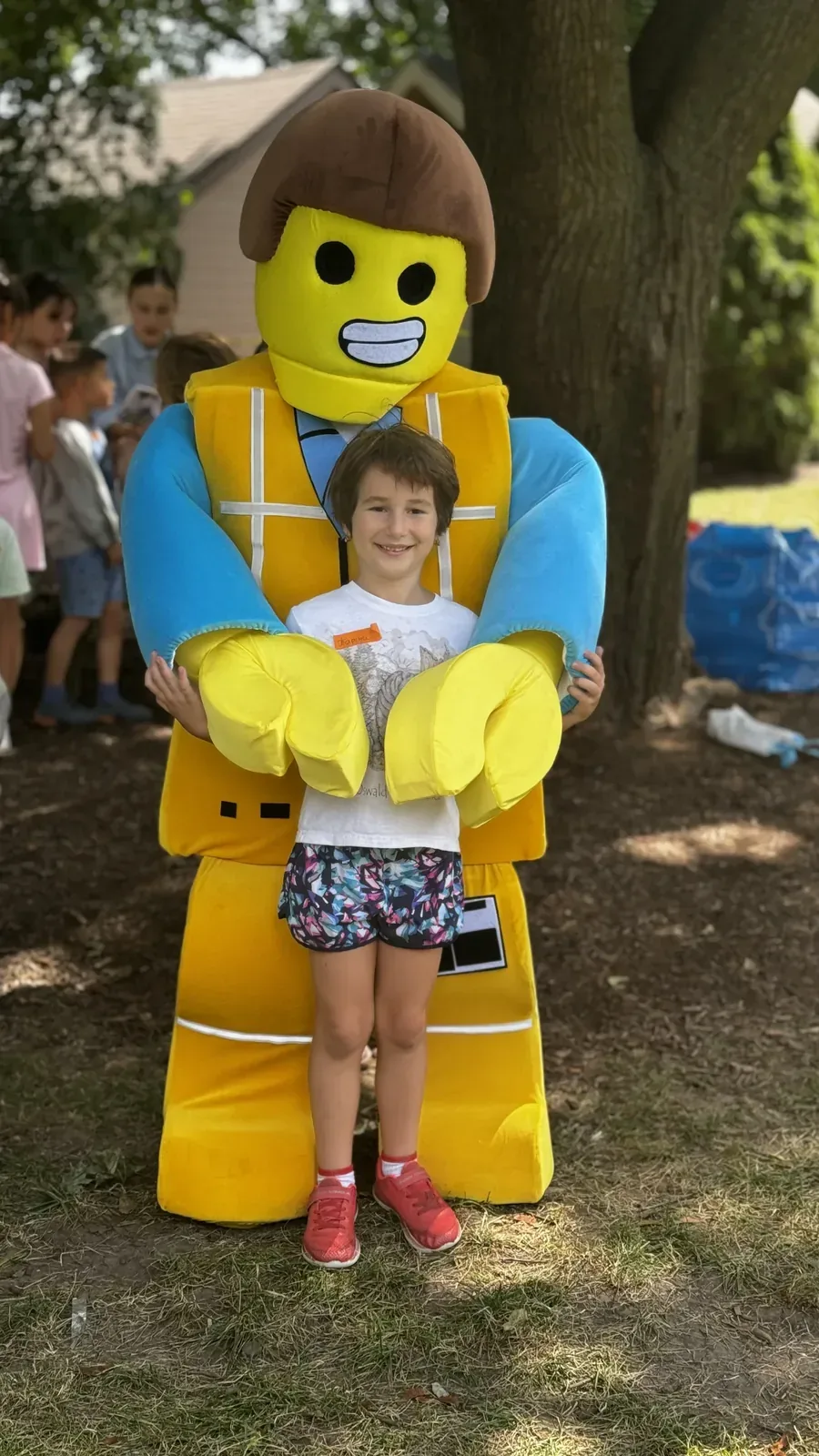 Lego Man at a kids party