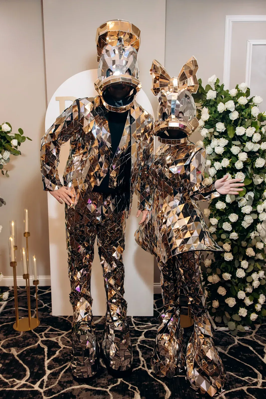 Mirror Disco Balls at a kids party