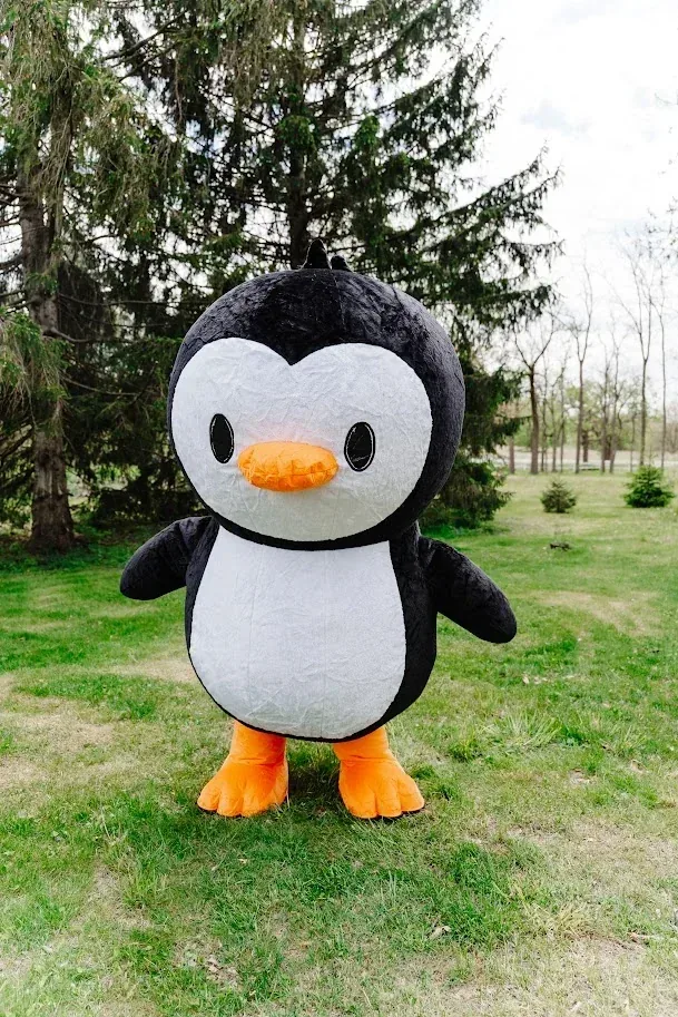 Penguin at a kids party