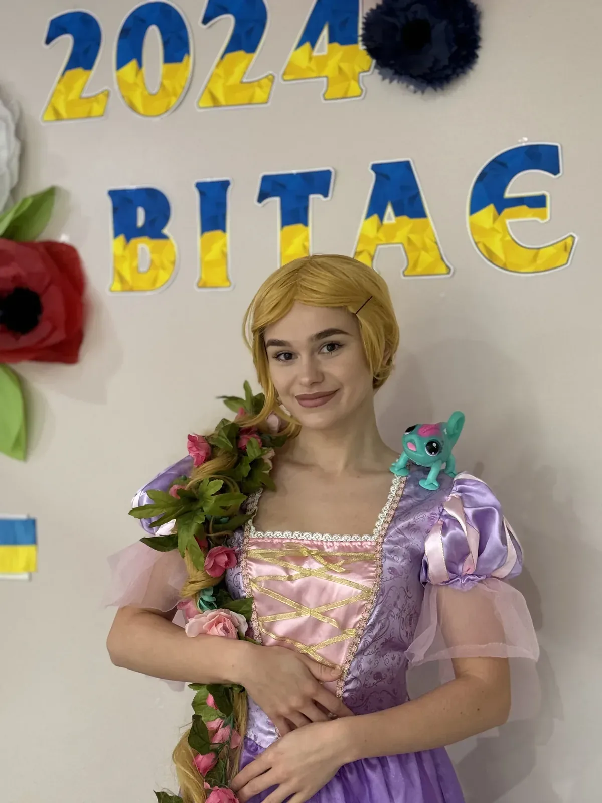 Princess Rapunzel at a kids party