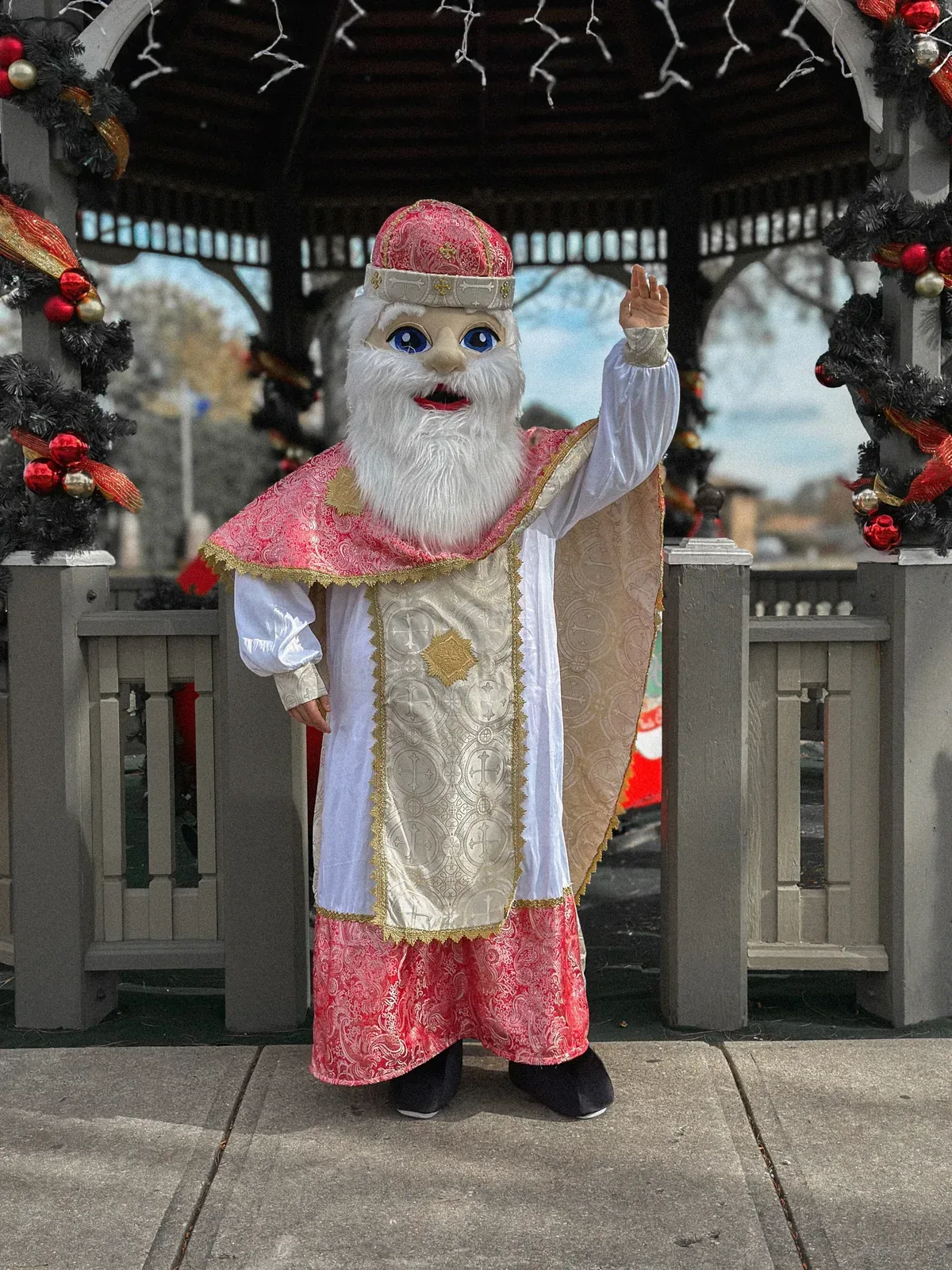 Saint Nicholas at a kids party