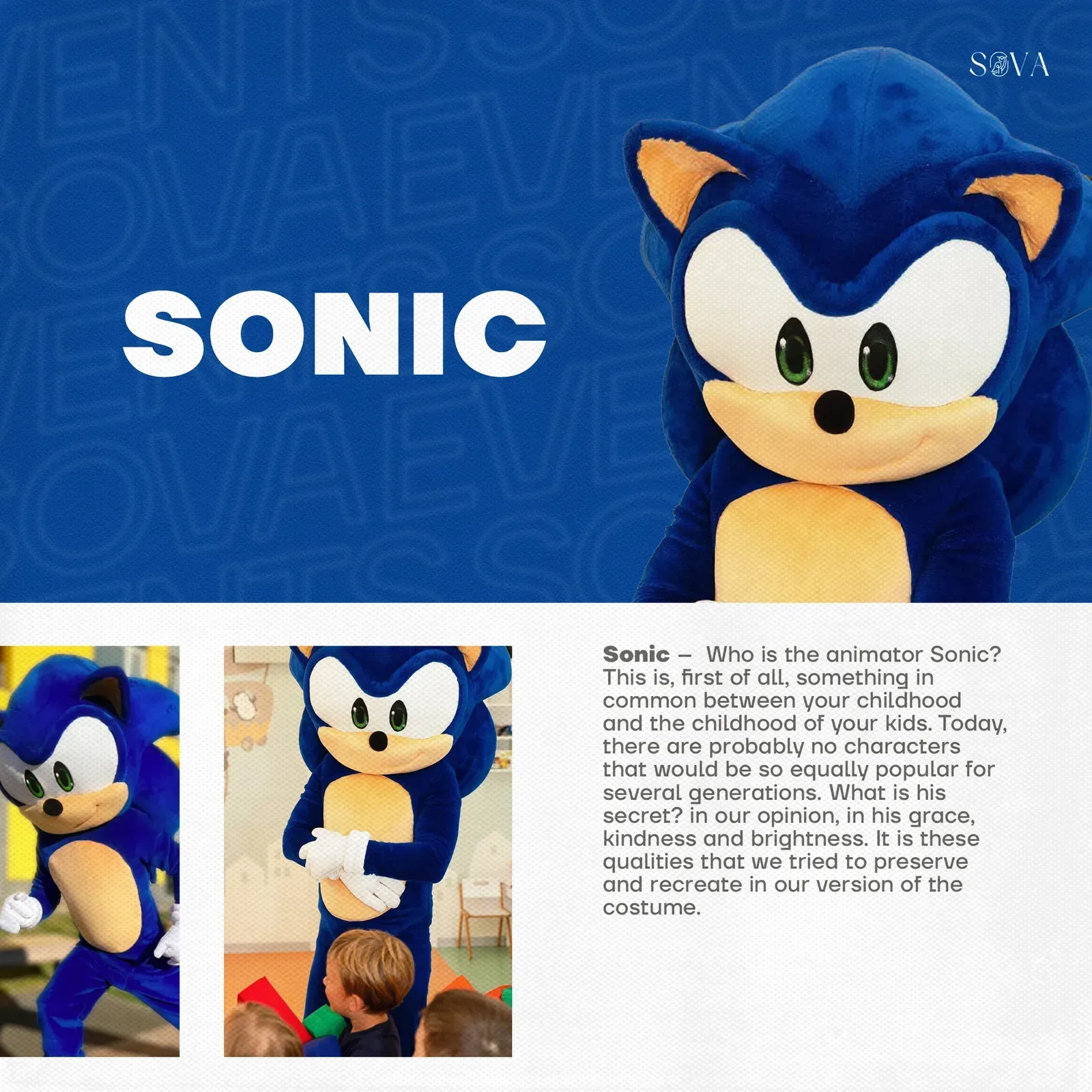Sonic at a kids party