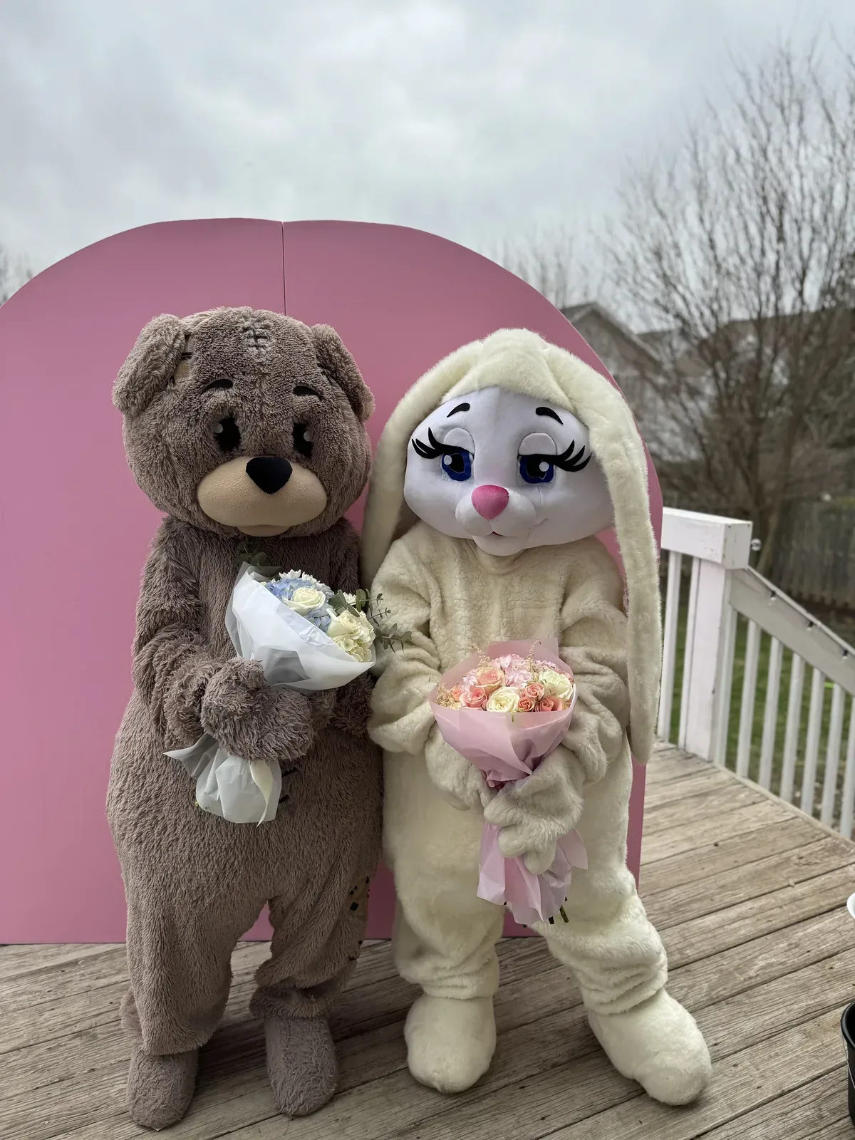 Teddy & Rabbit at a kids party